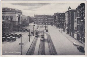 68161 Mannheim, Bahnhof, Brandtplatz, ca. 1930
