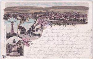73430 Aalen, u.a. Straßenansicht, Farblitho, ca. 1895