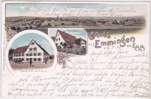78576 Emmingen ab Egg (Emmingen-Liptingen), Farblitho, ca. 1895