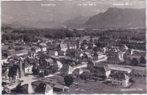83395 Freilassing, Luftaufnahme, Straßenansicht, ca. 1950