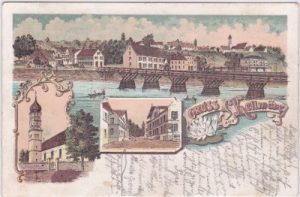 89293 Kellmünz an der Iller, Farblitho, ca. 1895