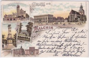 17139 Malchin in Mecklenburg, Farblitho, ca. 1895