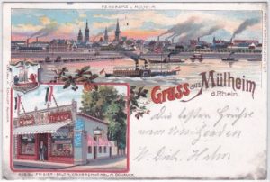 51063 Köln-Mülheim am Rhein, Farblitho, ca. 1900