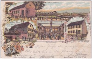 60528 Frankfurt am Main-Niederrad, Farblitho, ca. 1895