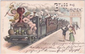 80335 München, Eisenbahn, Farblitho, ca. 1895
