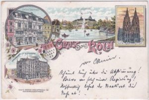 50676 Köln, u.a. Waidmarkt, Farblitho, ca. 1895