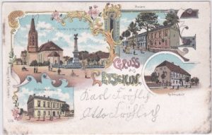 15324 Letschin, u.a. Knabenschule, Farblitho, ca. 1900