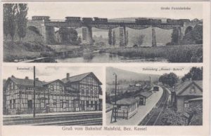 34323 Malsfeld (Bezirk Kassel), u.a. Bahnhof, ca. 1930