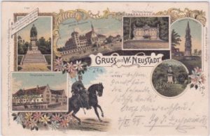 Wiener Neustadt, u.a. Militärakademie, Farblitho, ca. 1895