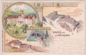 Weissbad (Schwende/Rüte), Ebenalp, Farblitho, ca. 1900