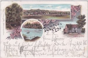 39343 Dönstedt (Bebertal) bei Haldensleben, Farblitho, ca. 1895