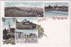 70327 Stuttgart-Untertürkheim, Rothenberg, Farblitho, ca. 1900