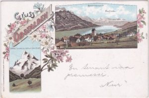 Obstalden (Glarus), Mürtschenstock, Farblitho, ca. 1895