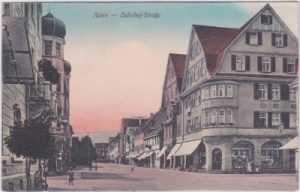 73430 Aalen, Bahnhofstraße, ca. 1915