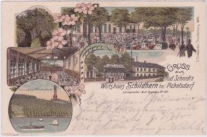 14193 Wirtshaus Schildhorn (Berlin-Grunewald), Farblitho, ca. 1900