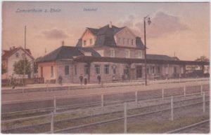 68623 Lampertheim am Rhein, Bahnhof, ca. 1910