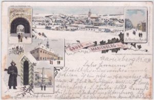 09496 Marienberg im Erzgebirge, Winterlitho, Farblitho, ca. 1895