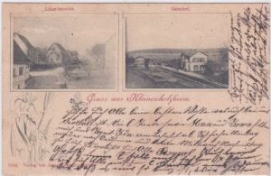 74850 Schefflenz-Kleineicholzheim, Bahnhof, ca. 1895