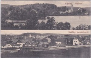 82234 Weßling, u.a. Bahnhof, ca. 1940