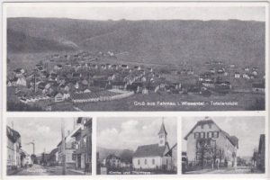 79650 Fahrnau im Wiesental (Schopfheim), u.a. Schulstraße, ca. 1930