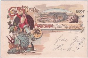 70173 Stuttgart, Ansichtskarte, Ausstellungs-Sonderganzsache 1897