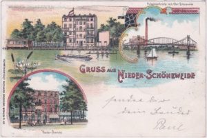 12439 Berlin-Niederschöneweide, Farblitho, ca. 1900