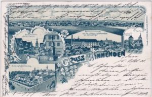 71364 Winnenden, u.a. Hauptstrasse, Litho, ca. 1900