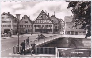 71522 Backnang (Württemberg), Straßenansicht, ca. 1960