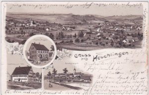 73572 Heuchlingen, Gasthaus zum Adler, Litho, ca. 1900