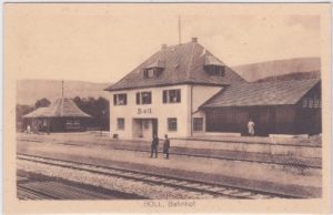 73087 Bad Boll, Bahnhof, Boller Bähnle, ca. 1915