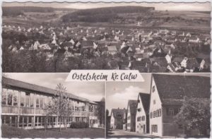75395 Ostelsheim (Kreis Calw), u.a. Ortsansicht, ca. 1960