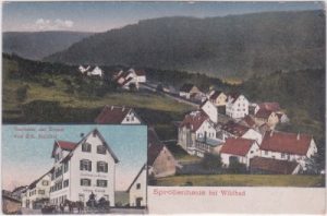 75323 Sprollenhaus (Wildbad), Gasthaus Krone, ca. 1915