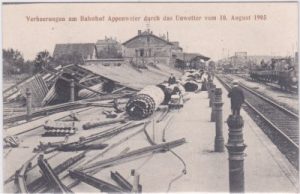 77767 Appenweier, Verheerungen am Bahnhof 1905