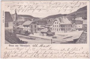 78147 Vöhrenbach, Bahnhof, ca. 1900