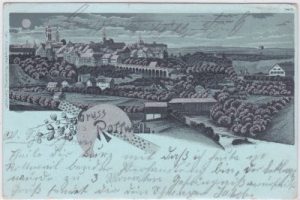 78628 Rottweil am Neckar, Mondschein-Litho, ca. 1900