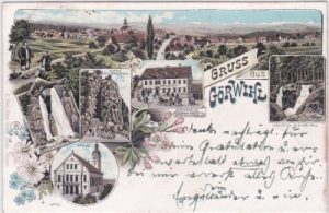 79733 Görwihl, Gasthaus Zum Deutschen Kaiser, Farblitho, ca. 1895