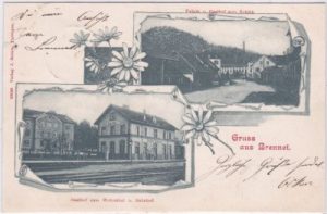 79664 Brennet-Rheintal (Wehr-Öflingen/Baden), Bahnhof, ca. 1900