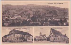 79589 Binzen, u.a. Gasthaus zum Schwanen, ca. 1920