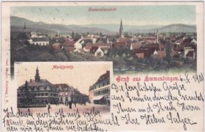 79312 Emmendingen, u.a. Marktplatz, ca. 1900