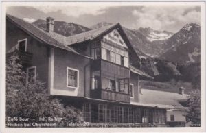 87538 Fischen im Allgäu, Cafe Baur, ca. 1935