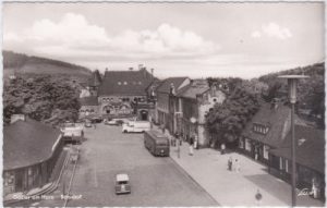 38640 Goslar, Bahnhof, Straßenansicht, ca. 1960
