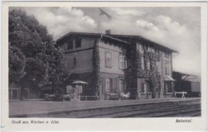 39615 Werben an der Elbe, Bahnhof, ca. 1950