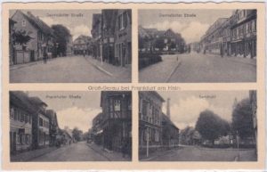 64521 Groß-Gerau, Mehrbildkarte, Straßenansichten, ca. 1930