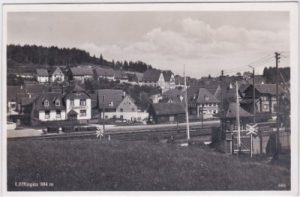 79843 Löffingen/Schwarzwald, Bahnhof, Straßenansicht, ca. 1935
