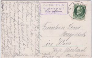 82439 Grossweil (Großweil), Taxe Schlehdorf, Posthilfsstelle 1914