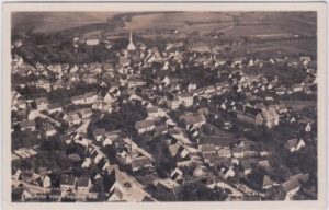 88471 Laupheim, Luftaufnahme, Ortsansicht, ca. 1930