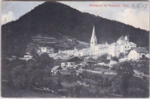 Mühlbach im Pustertal, Ortsansicht, ca. 1905