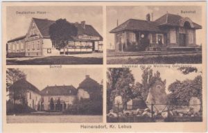 15518 Heinersdorf (Steinhöfel), u.a. Bahnhof, ca. 1925