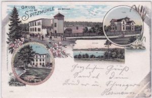 15344 Spitzmühle bei Strausberg, Farblitho, ca. 1900