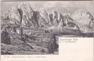 Cislesalm in Gröden, Regensburger Hütte, ca. 1900